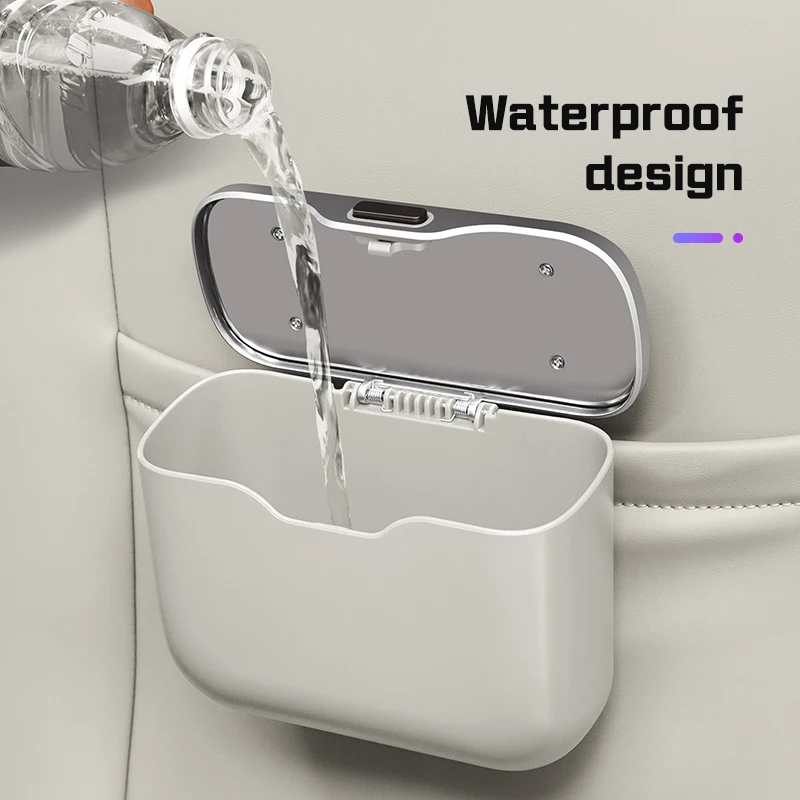 Waterproof Car Trash Can With Lid - Автомобильный мусорный бак, портативный, подвесной, многофункциональный,