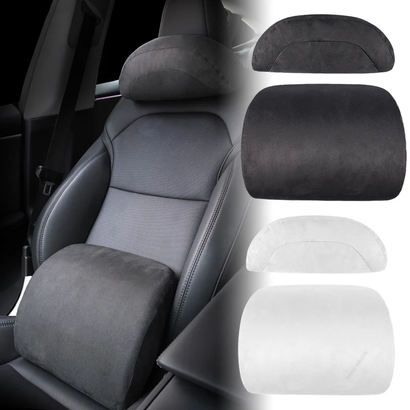 Для Tesla Model Y/3: автомобил – обзор и цена Memory Foam Car Neck Pillow Lumbar Support